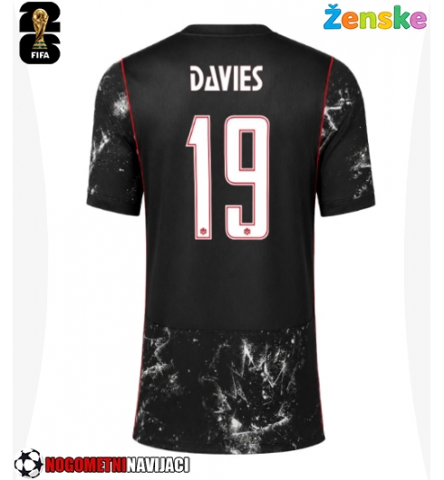 Ženske Nogometnih dresov Kanada Alphonso Davies #19 Gostujoči SP 2026 Kratki rokavi Ženske Nogometnih dresov Kanada Alphonso Davies #19 Gostujoči SP 2026 Kratki rokavi